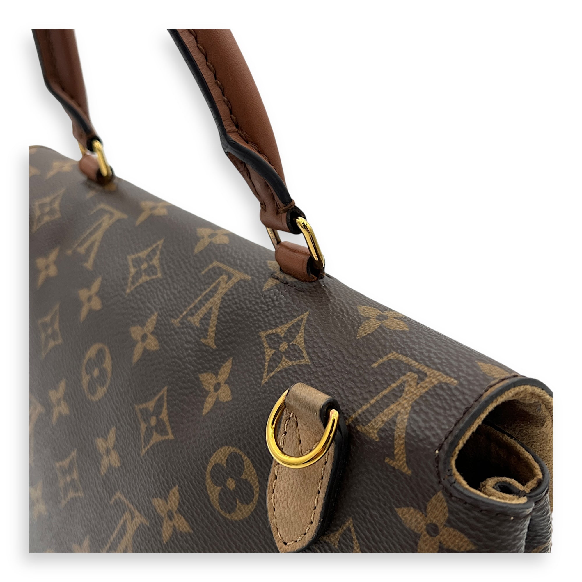 Marignan Top Handle Bag Brown in Monogram Coated Canvas, Gold hardware - Image 10