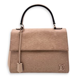 Cluny MM Top handle bag in Epi leather, Silver Hardware