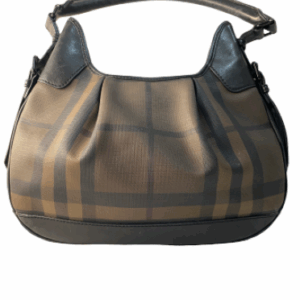 Burberry Bicolor Nova Check Brooklyn Hobo Bag