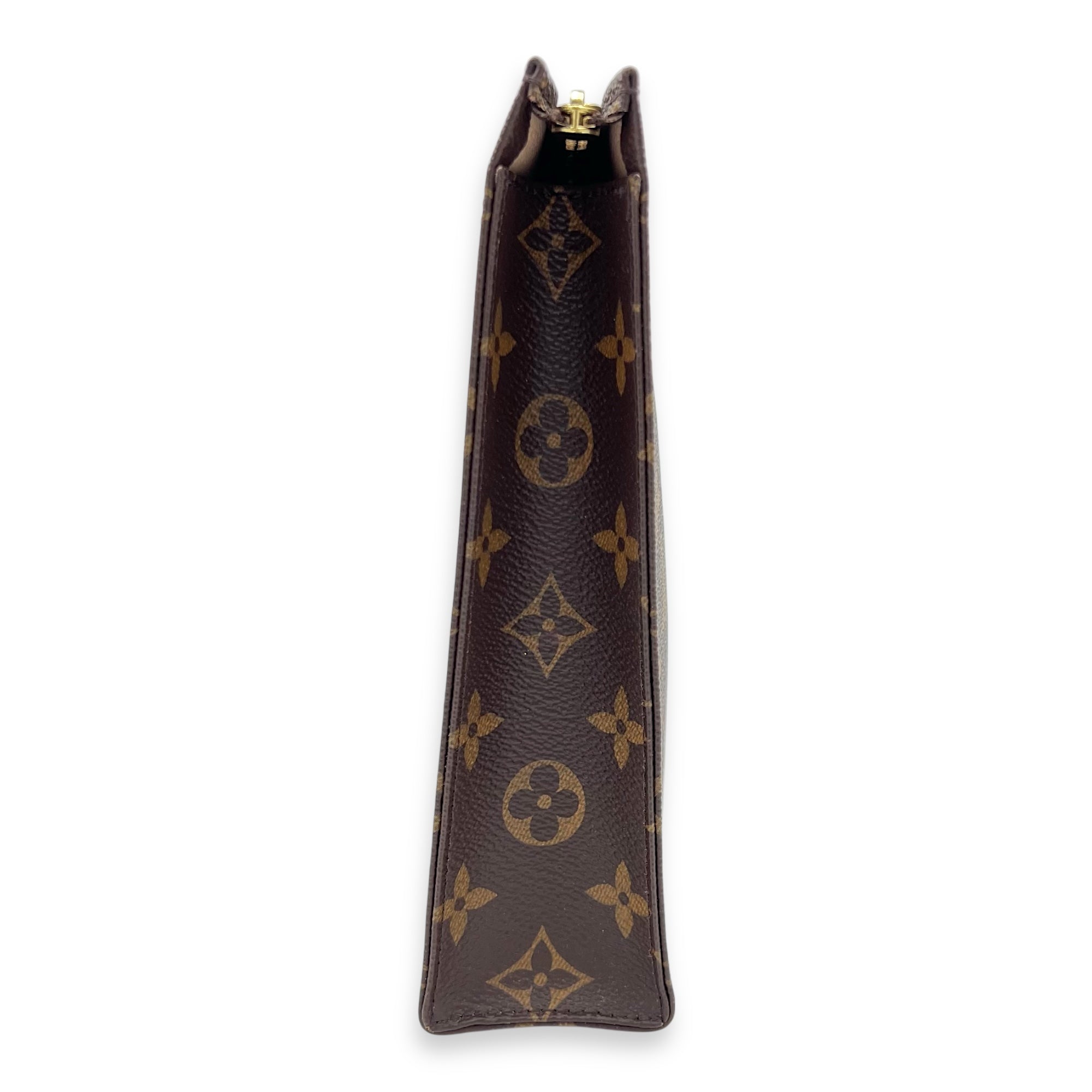 Pochette Pouch Brown in Monogram Coated Canvas, Gold hardware - Image 5