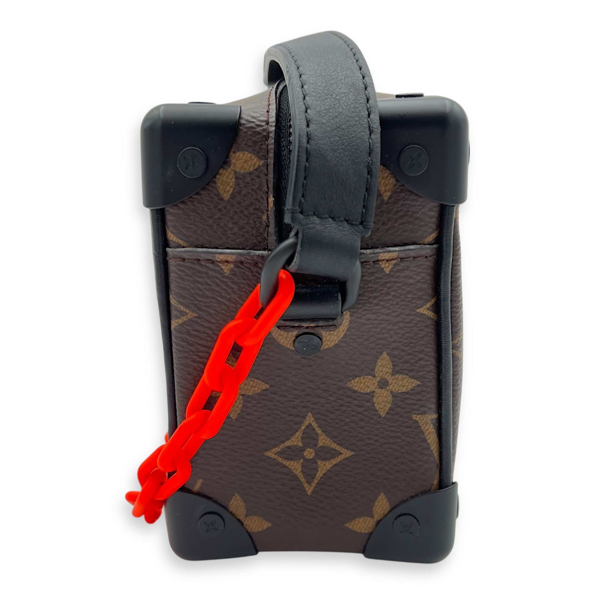 Soft Trunk Crossbody Bag Brown in Monogram Coated Canvas, Lacquered Metal hardware - Image 4