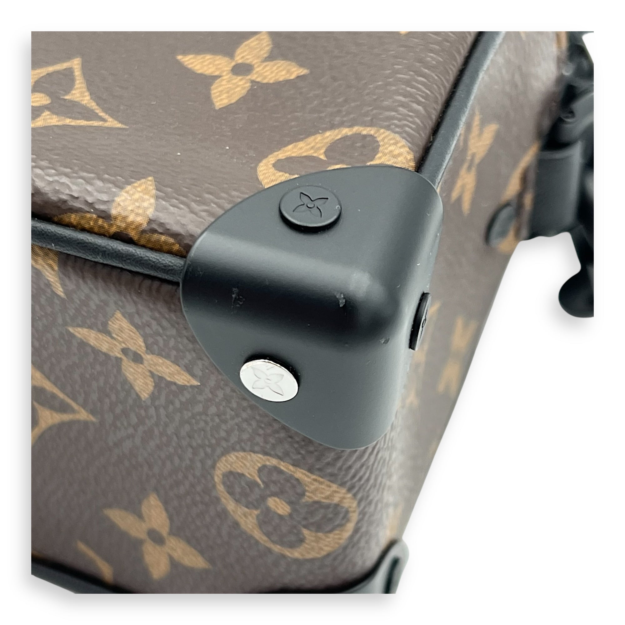 Soft Trunk Crossbody Bag Brown in Monogram Coated Canvas, Lacquered Metal hardware - Image 8