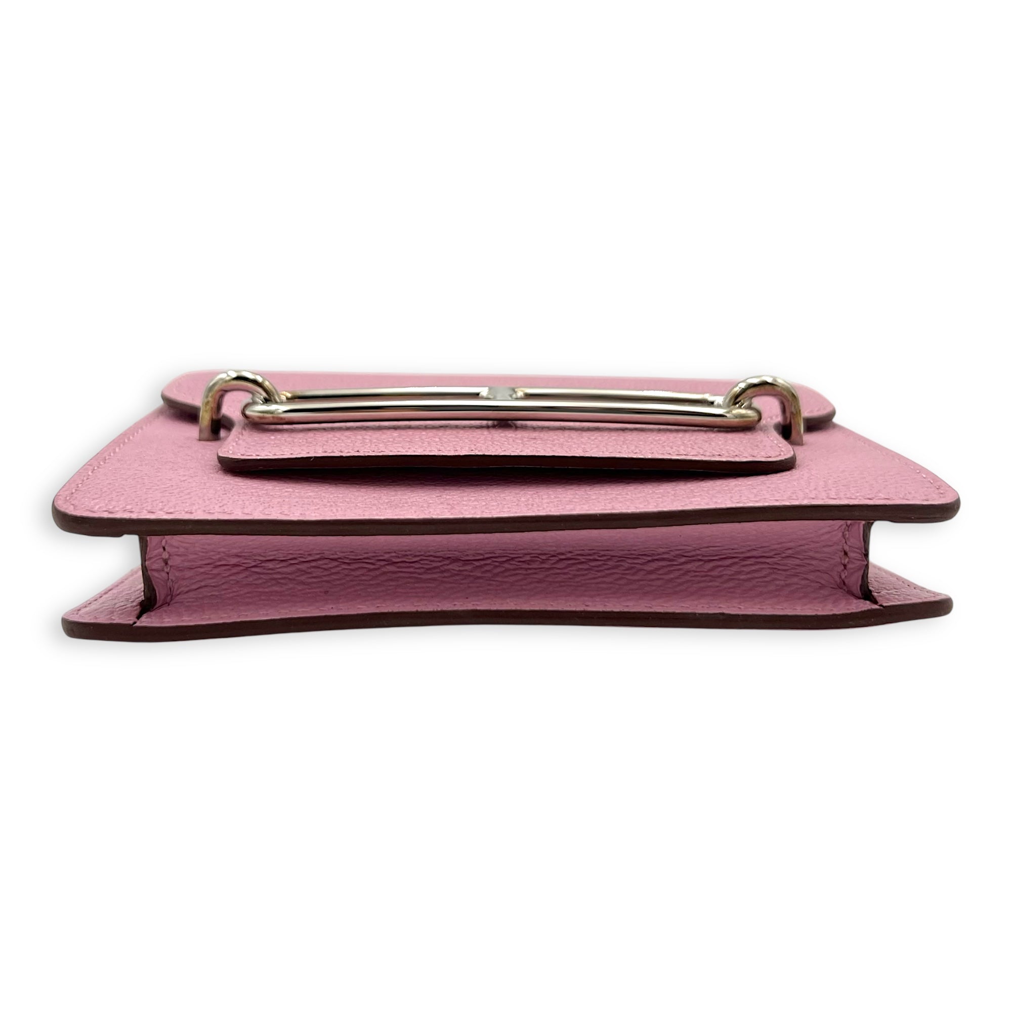 Roulis Slim Pink in Chevre Leather, Palladium hardware - Image 6