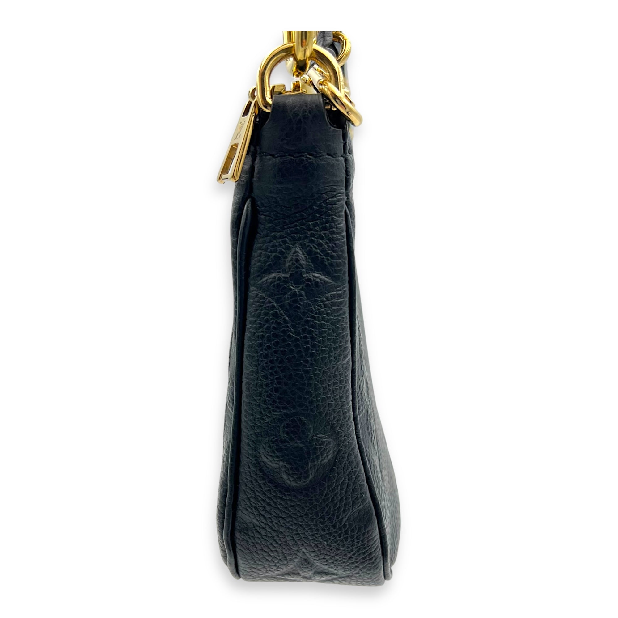 Multi-Pochette Accessoires Shoulder Bag Black in Empreinte Leather, Gold hardware - Image 5