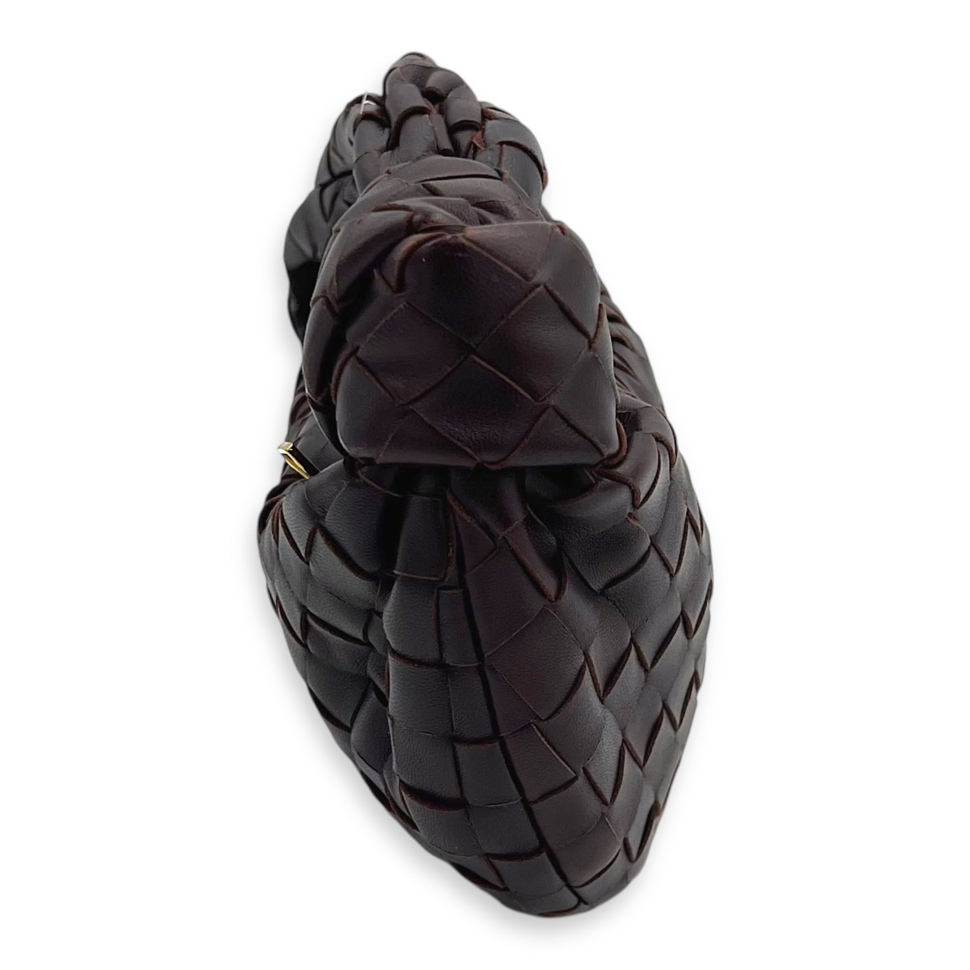 Jodie Clutch maroon in Calfskin, Gold hardware - Image 5