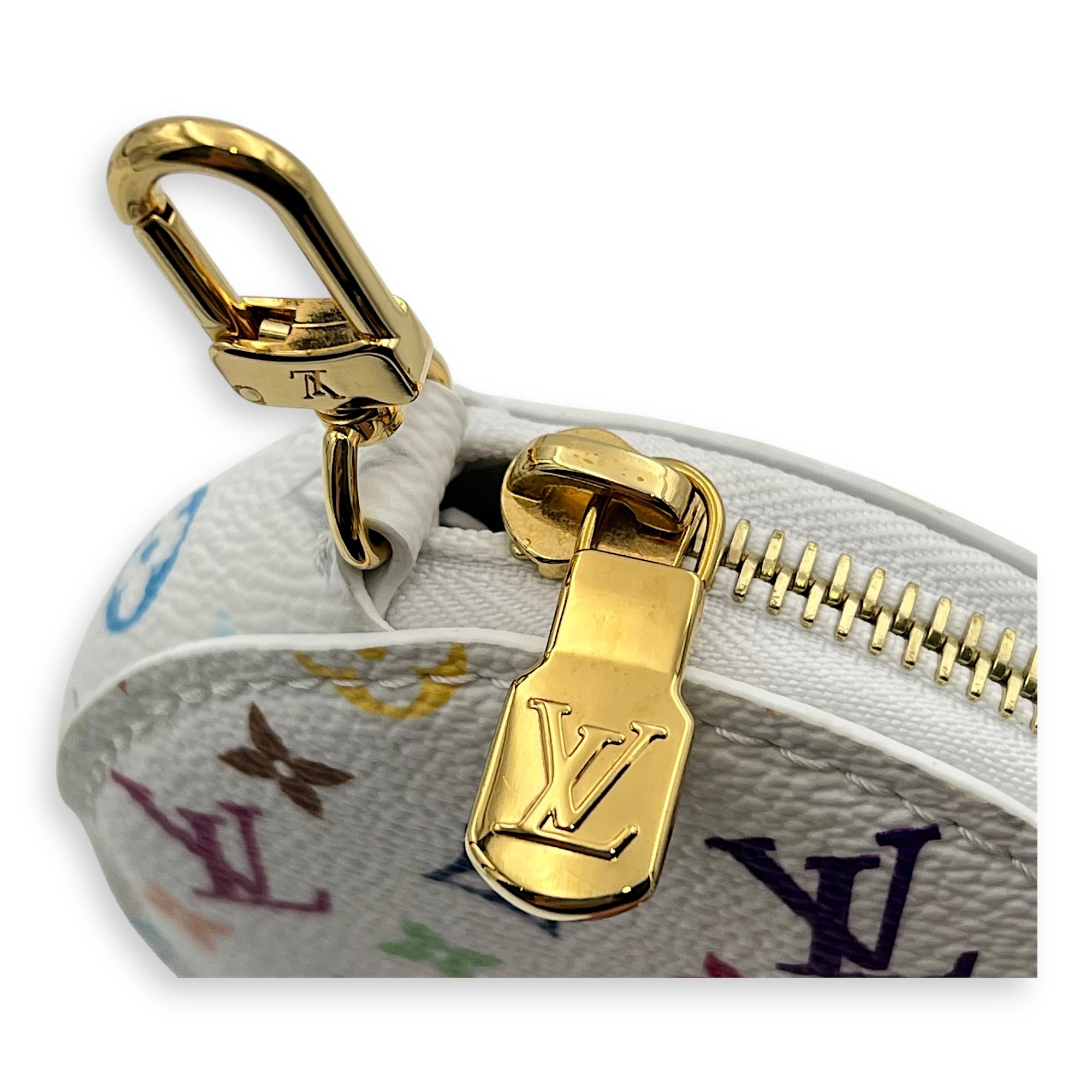 Marellini Shoulder Bag White in Epi Leather, Gold hardware - Image 11