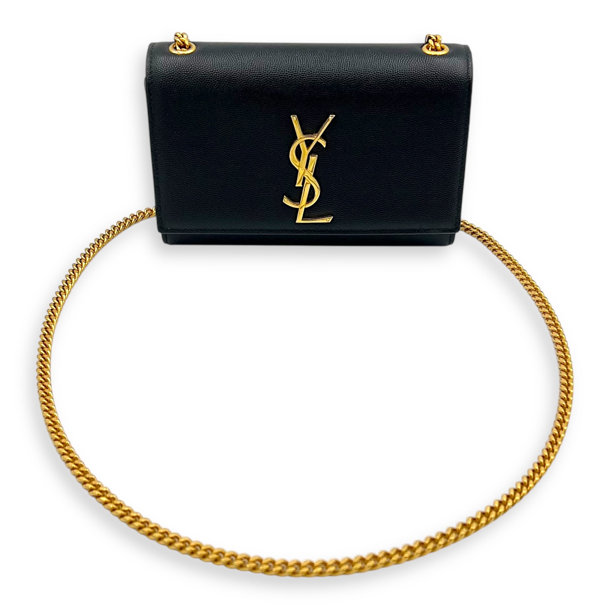 Kate Crossbody Bag Small Black in Caviar Leather, Gold hardware - Image 15