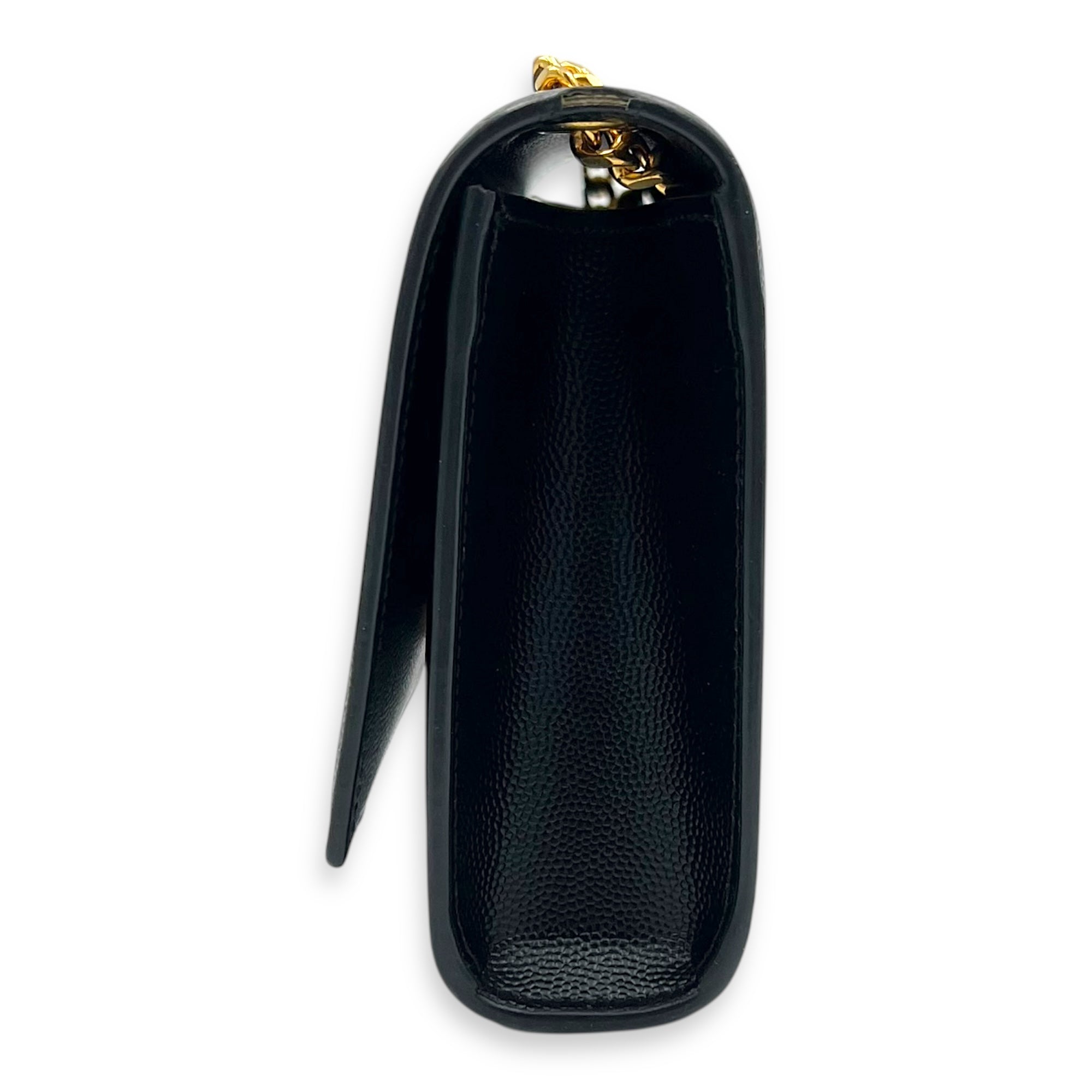 Kate Crossbody Bag Small Black in Caviar Leather, Gold hardware - Image 5