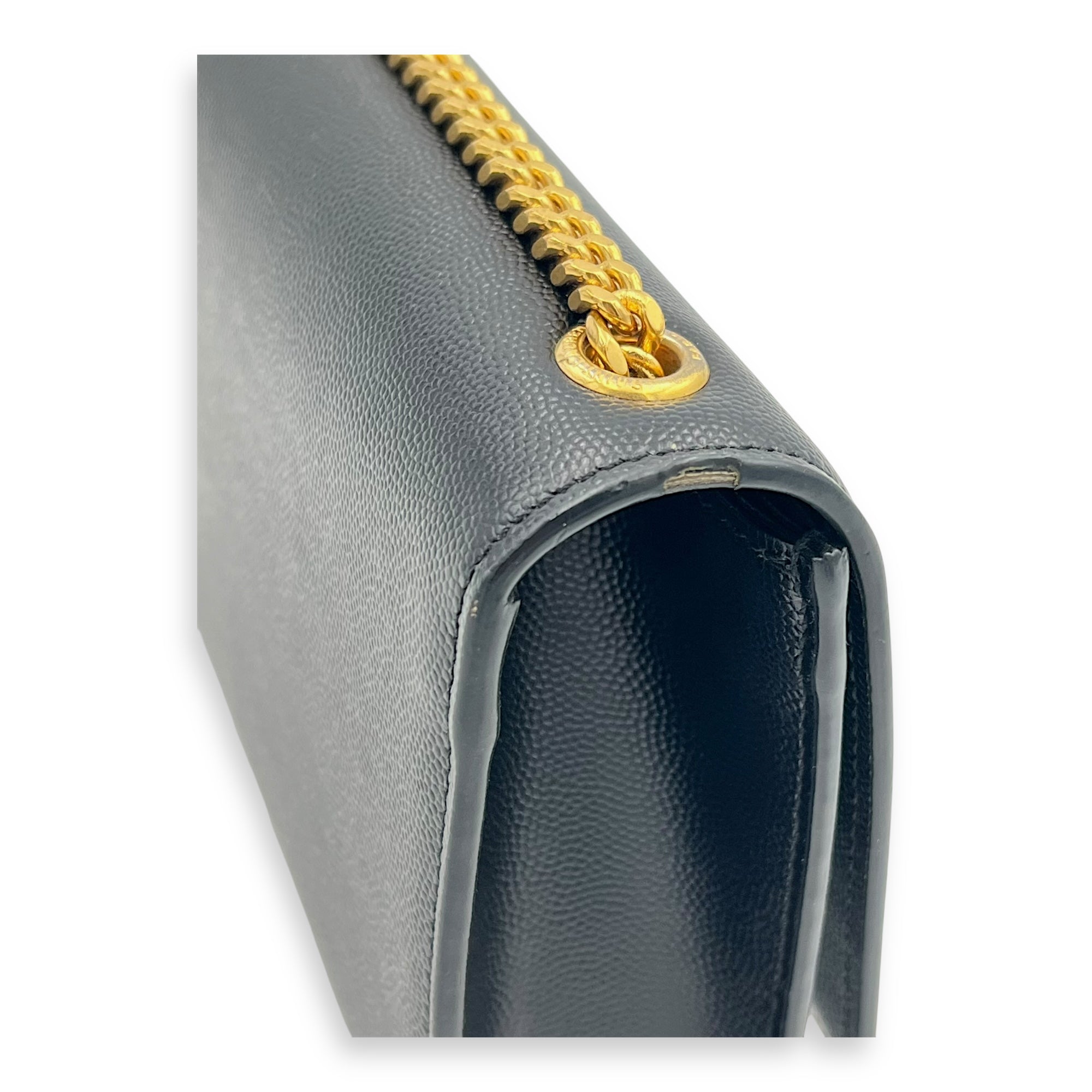 Kate Crossbody Bag Small Black in Caviar Leather, Gold hardware - Image 7