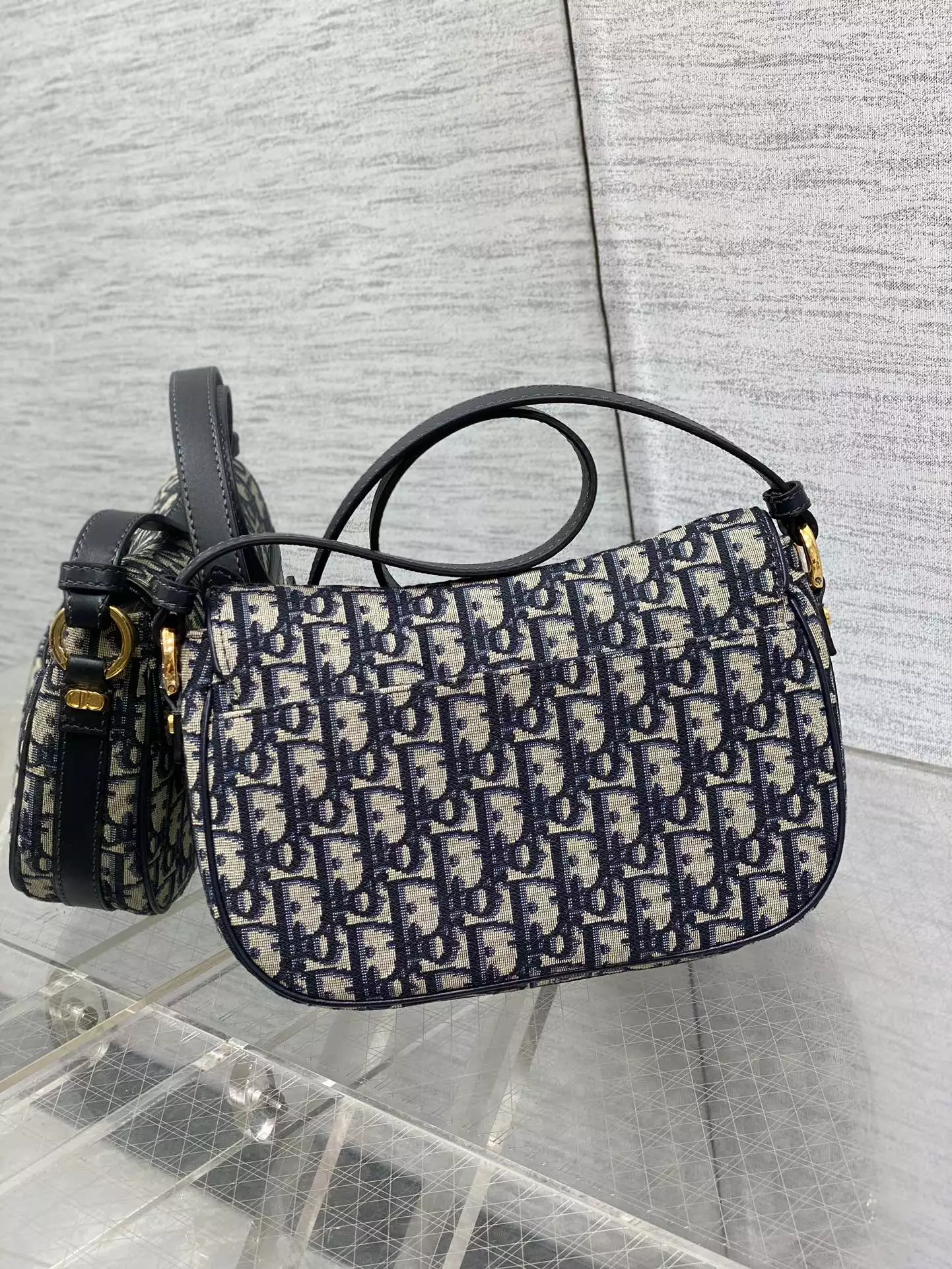 Small CD Besace Bag Blue Dior Oblique Jacquard - Repbags.ru - Image 9