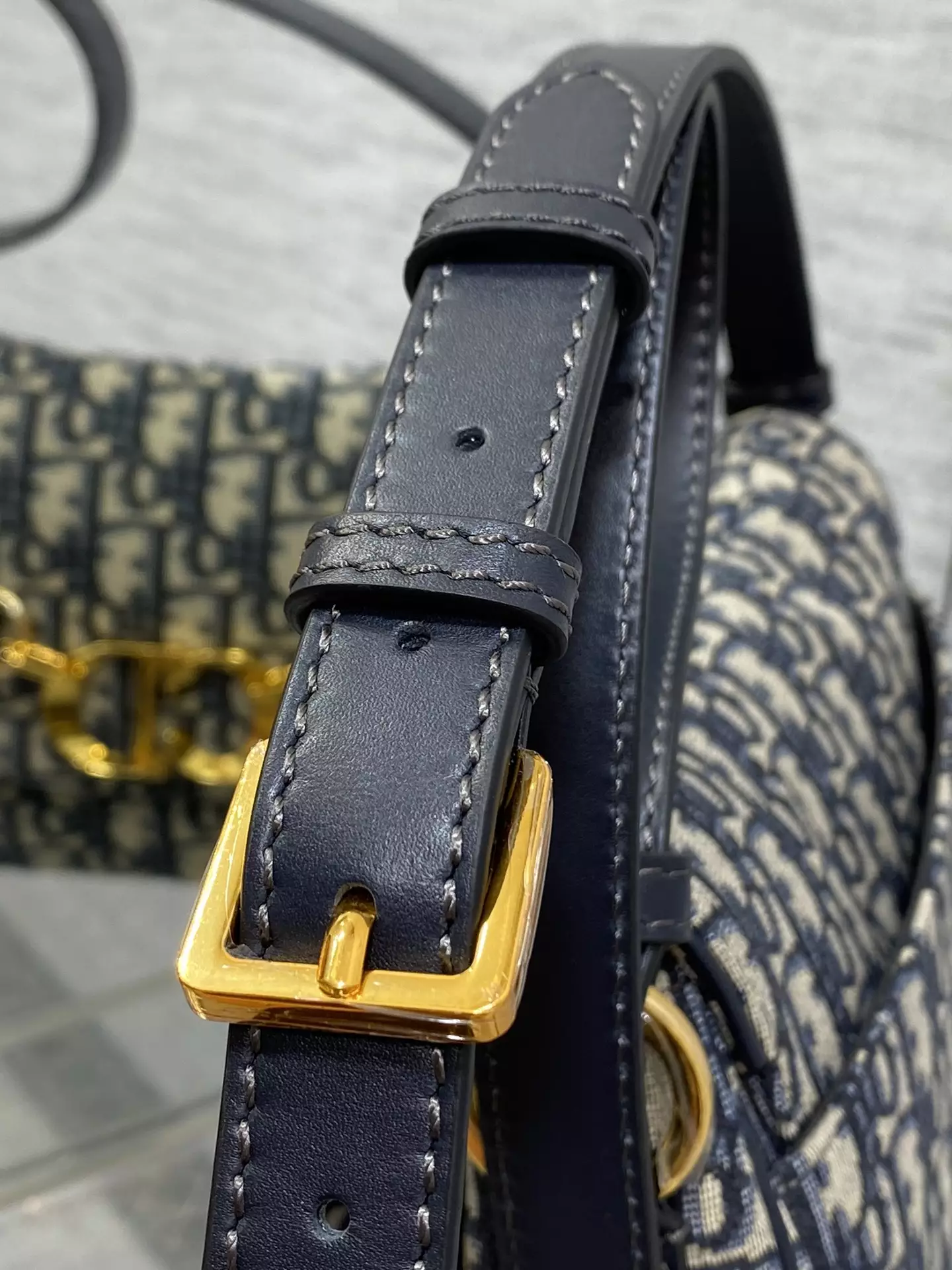 Small CD Besace Bag Blue Dior Oblique Jacquard - Repbags.ru - Image 5