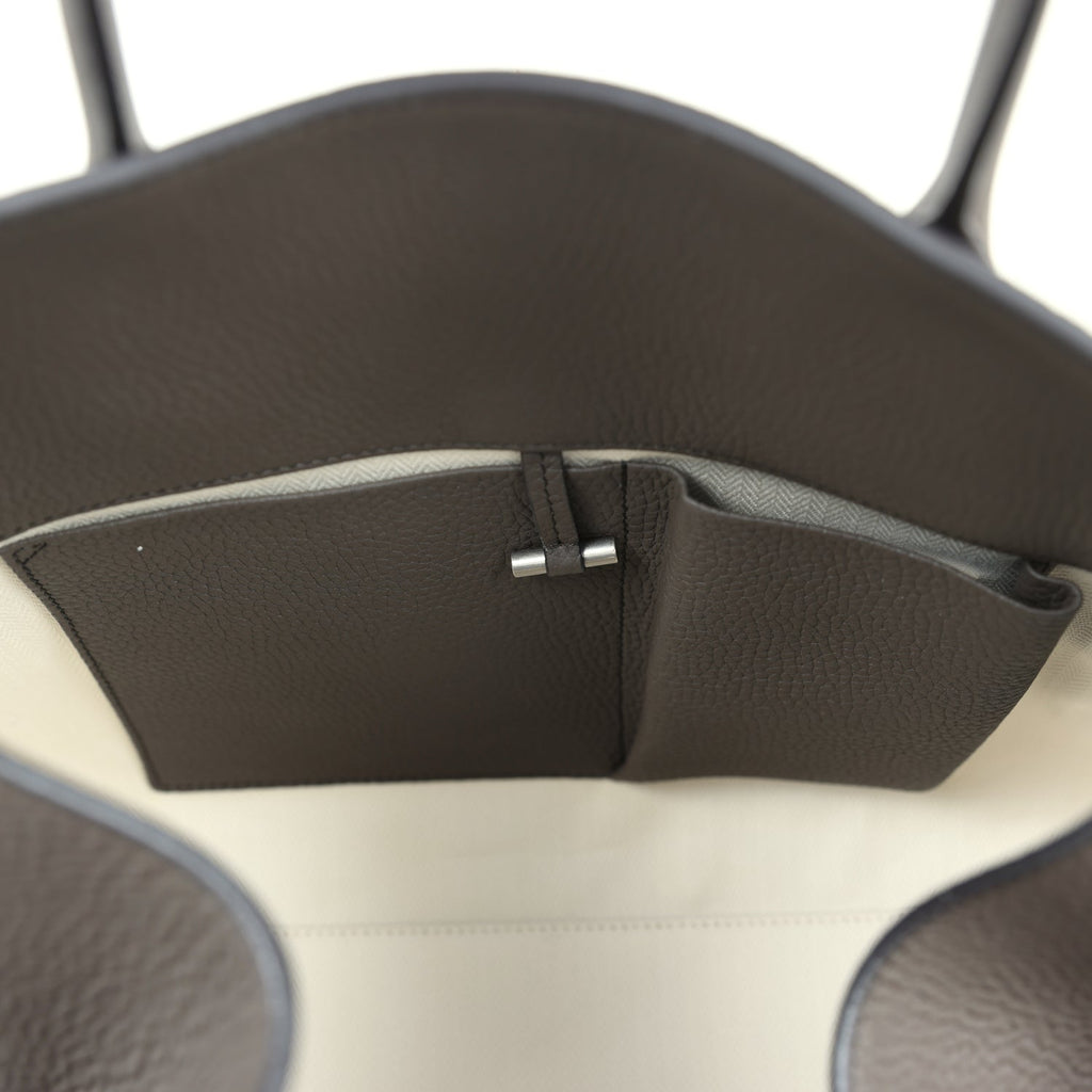 The Row Soft Margaux 15 Bag Mid Grey Calfskin Silver Hardware - Image 12