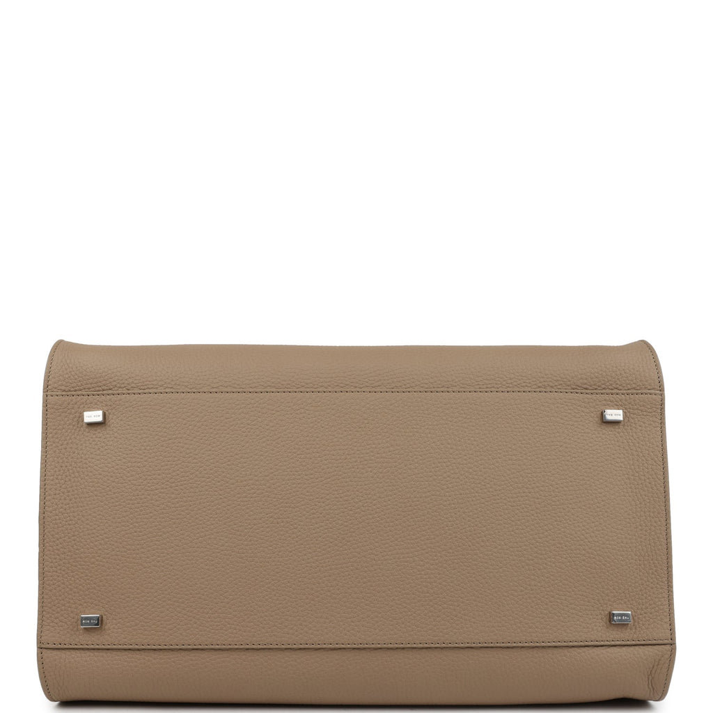 The Row Soft Margaux 15 Bag Dark Taupe Calfskin Silver Hardware - Image 7