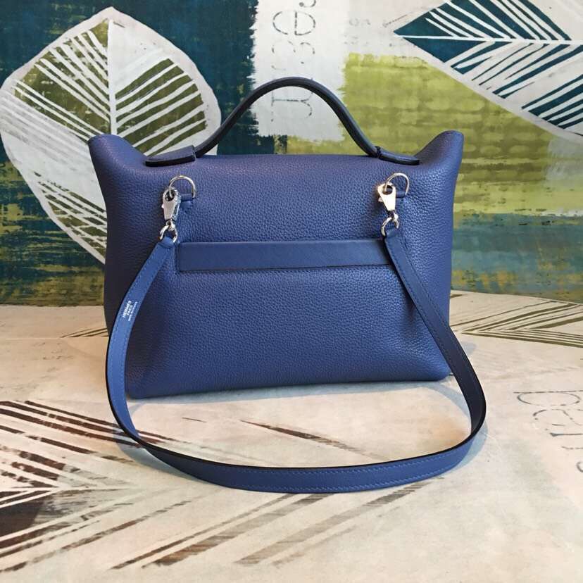 Hermes 24/24 29 Bag In Blue Clemence Calfskin - Image 3