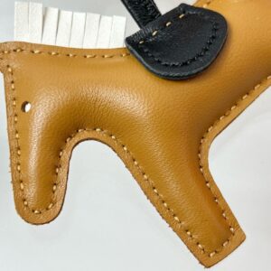 Hermes Rodeo PM Bag Charm in Sesame/Black/Nata Lambskin