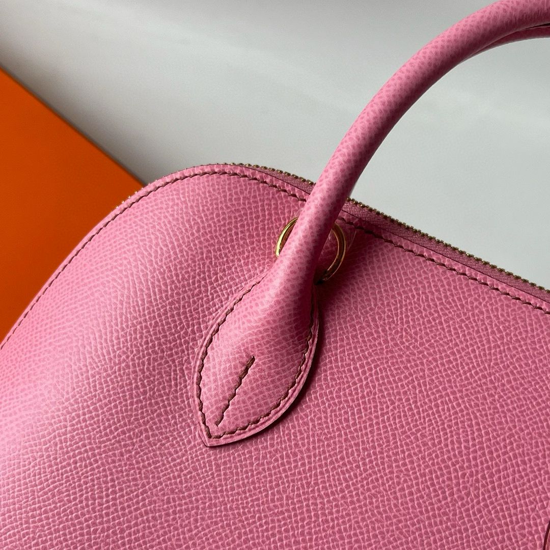 Hermes Bolide 1923 25 Handmade Bag in Rose Sakura Epsom Calfskin - Image 3
