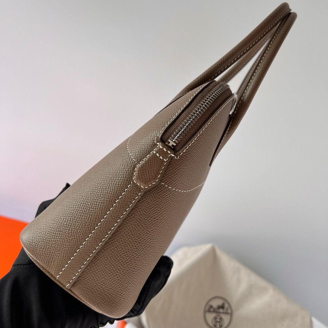 Hermes Bolide 1923 27 Handmade Bag In Taupe Epsom Calfskin - Image 5