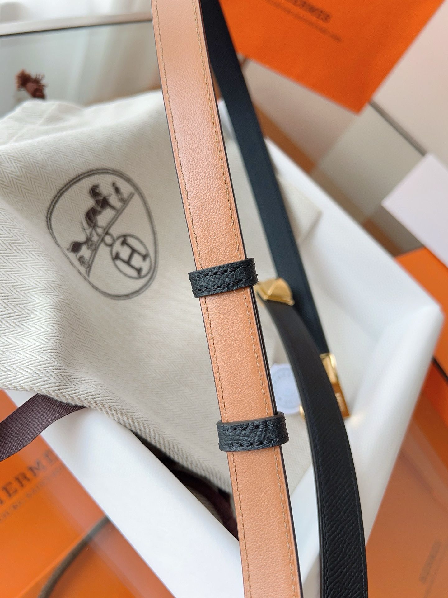 Hermes Rivale 18 Belt in Black Epsom Calfskin - Image 8