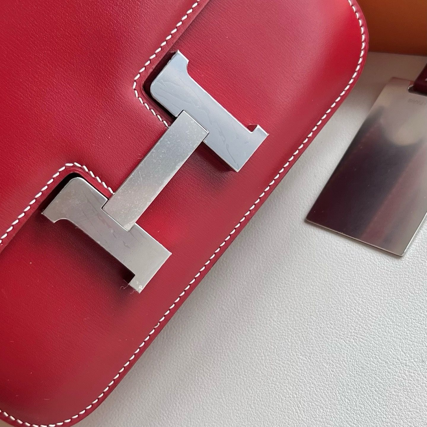Hermes Constance 18 Handmade Bag in Rouge Piment Box Calfskin - Image 3