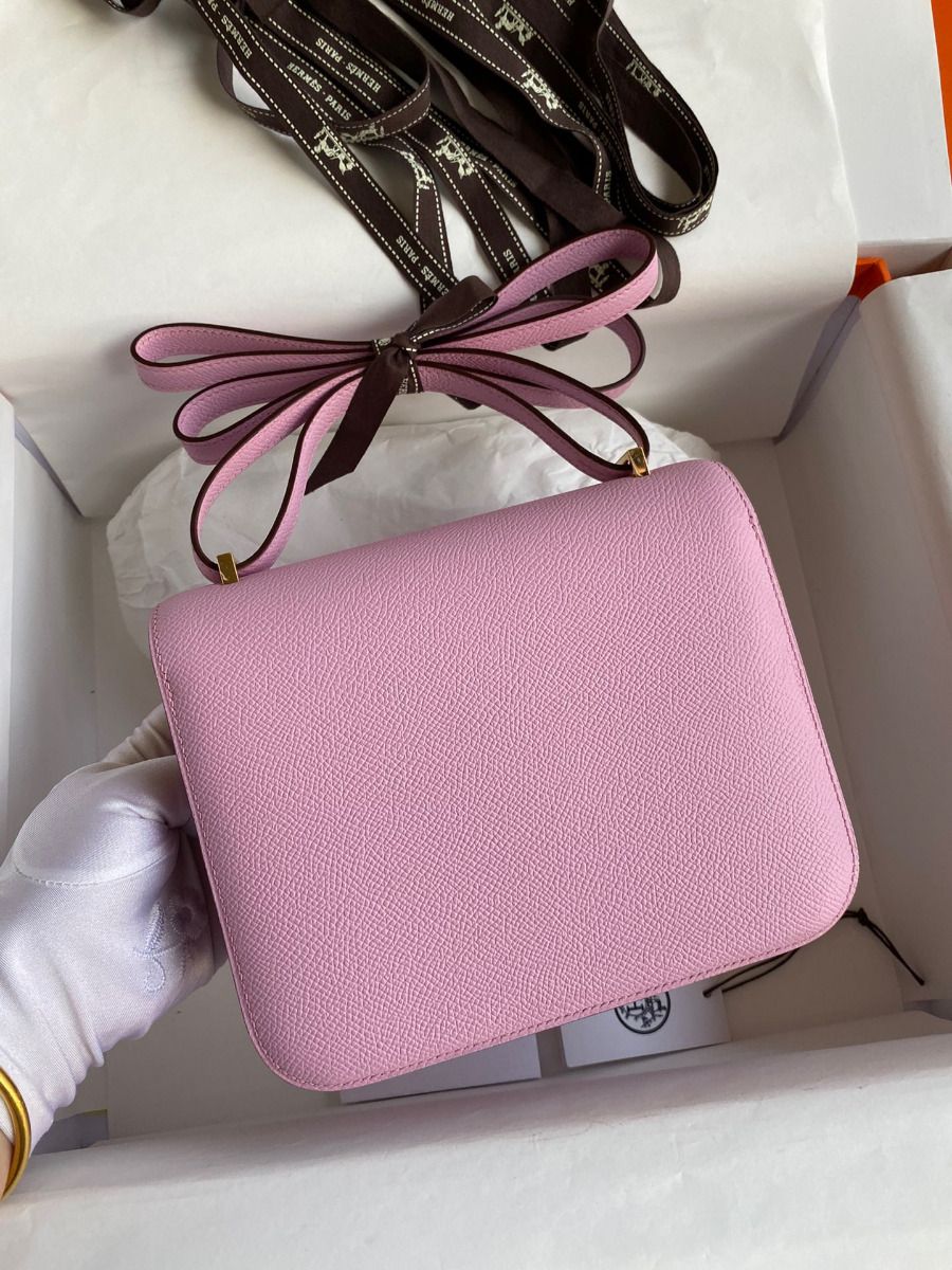 Hermes Constance 18 Handmade Bag In Mauve Sylvestre Epsom Calfskin - Image 3