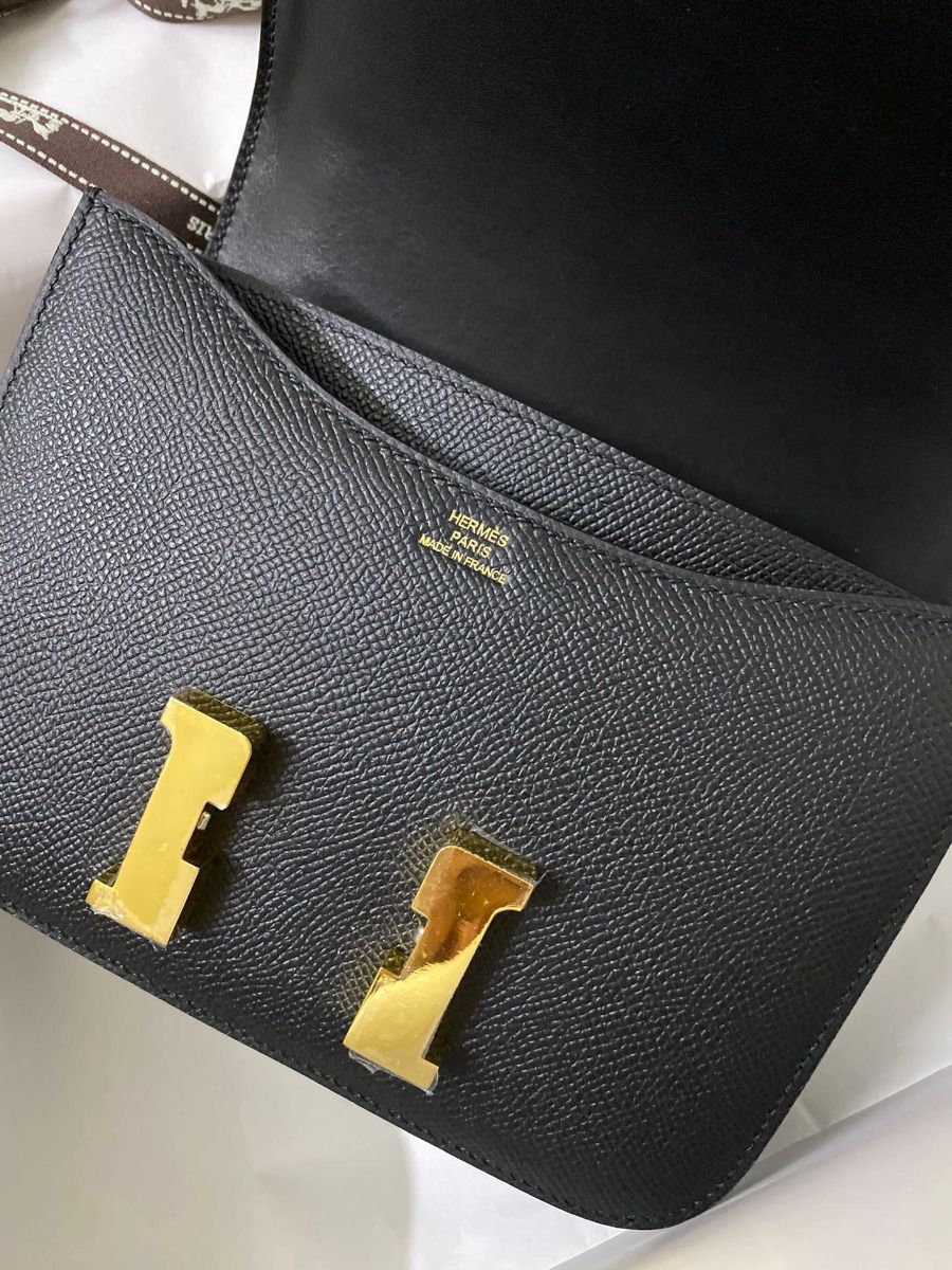 Hermes Constance 18 Handmade Bag In Black Epsom Calfskin - Image 7