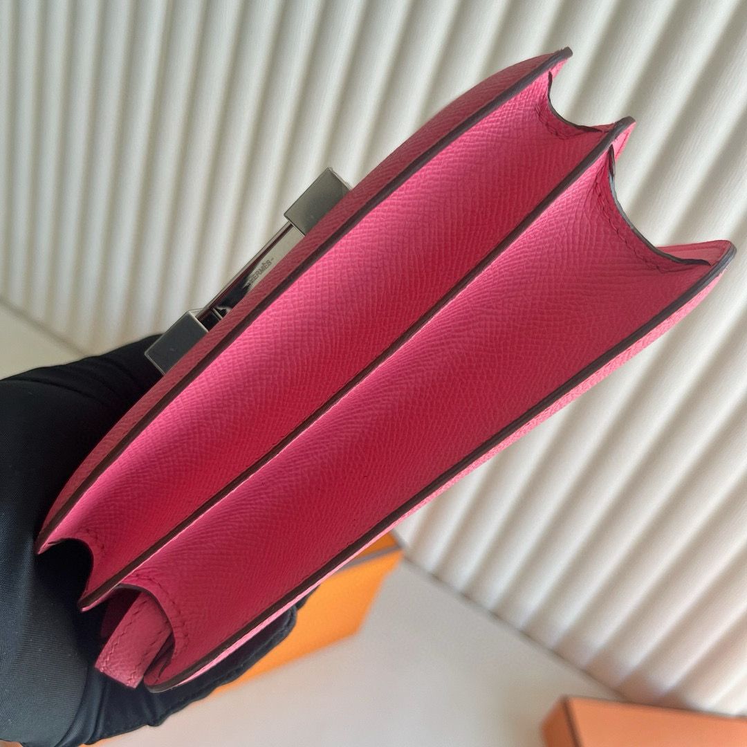 Hermes Constance 18 Handmade Bag in Rose Azalee Epsom Calfskin - Image 9