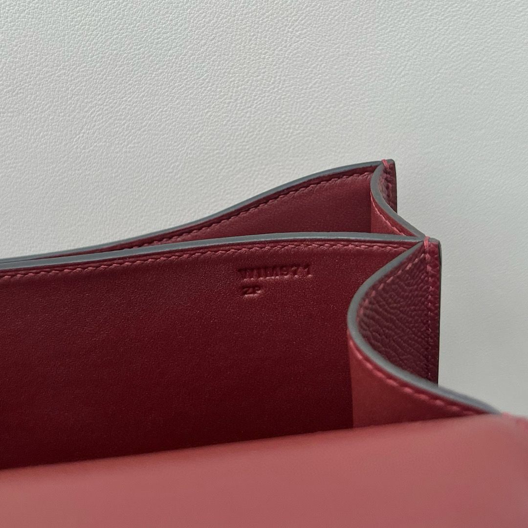 Hermes Constance 18 Handmade Bag in Rouge H Epsom Calfskin - Image 7