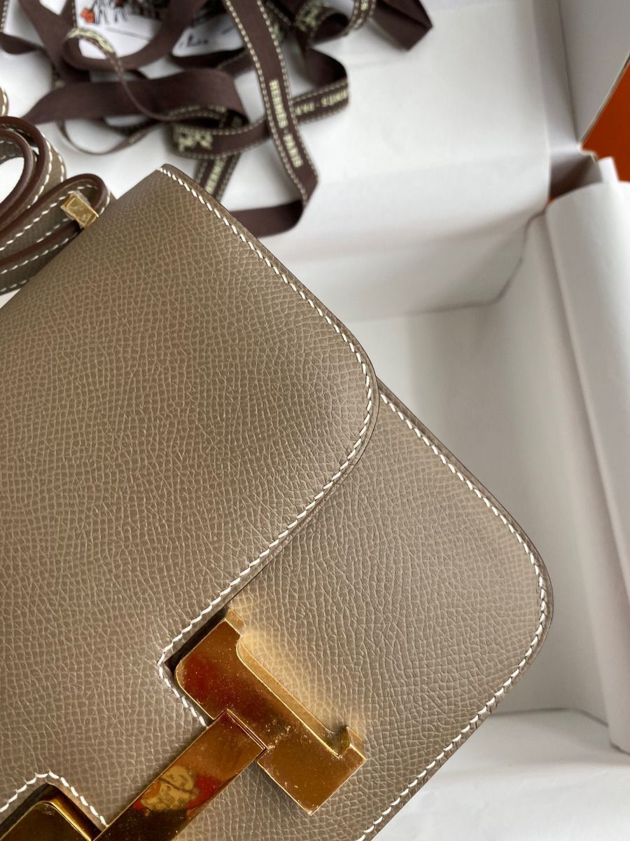 Hermes Constance 18 Handmade Bag In Tanpe Epsom Calfskin - Image 4