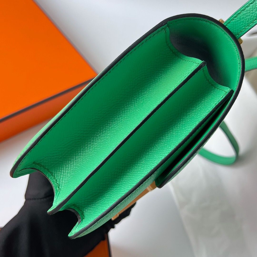 Hermes Constance 18 Handmade Bag In Vert Comics Epsom Calfskin - Image 7