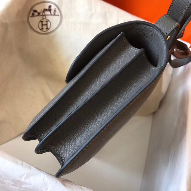 Hermes Constance 24 Handmade Bag In Ardoise Epsom Leather - Image 3