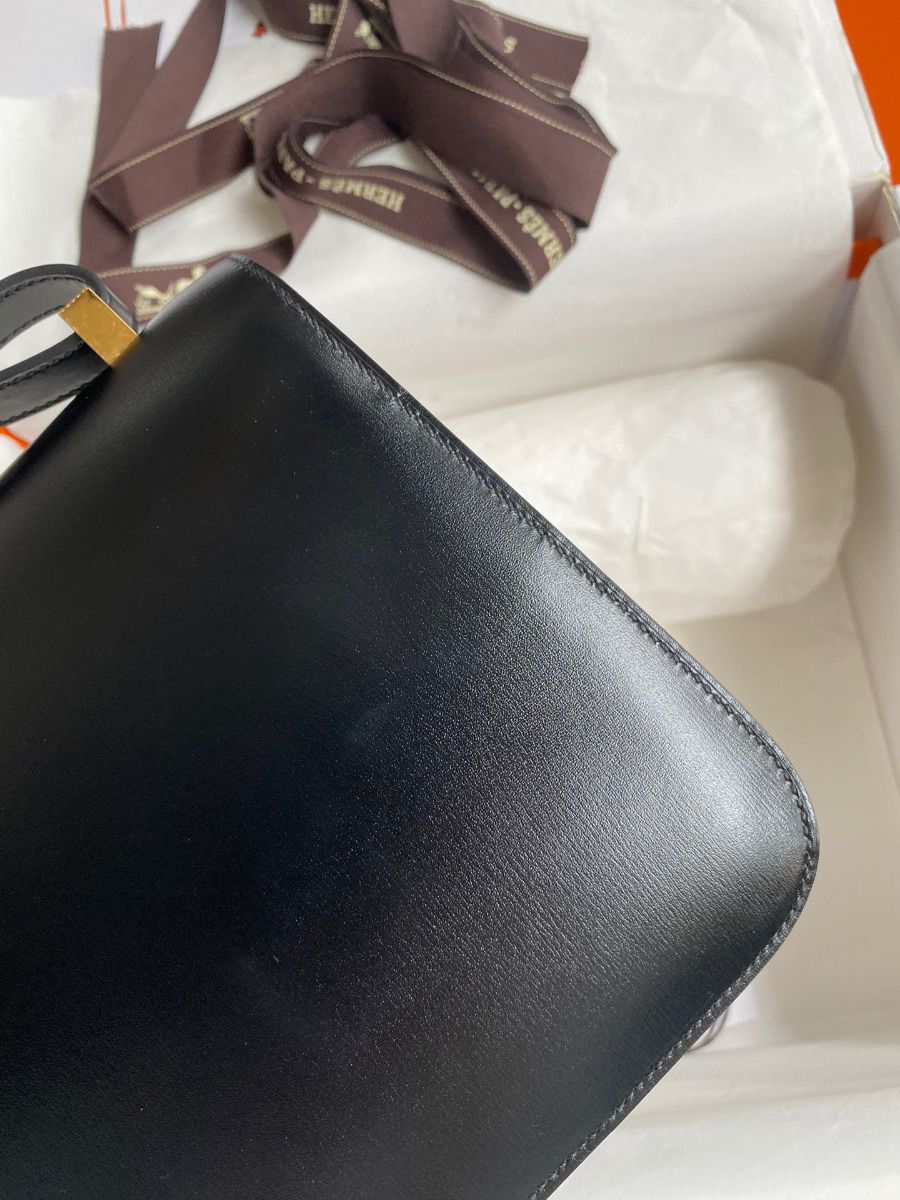 Hermes Constance 24 Handmade Bag In Black Box Calfskin - Image 6