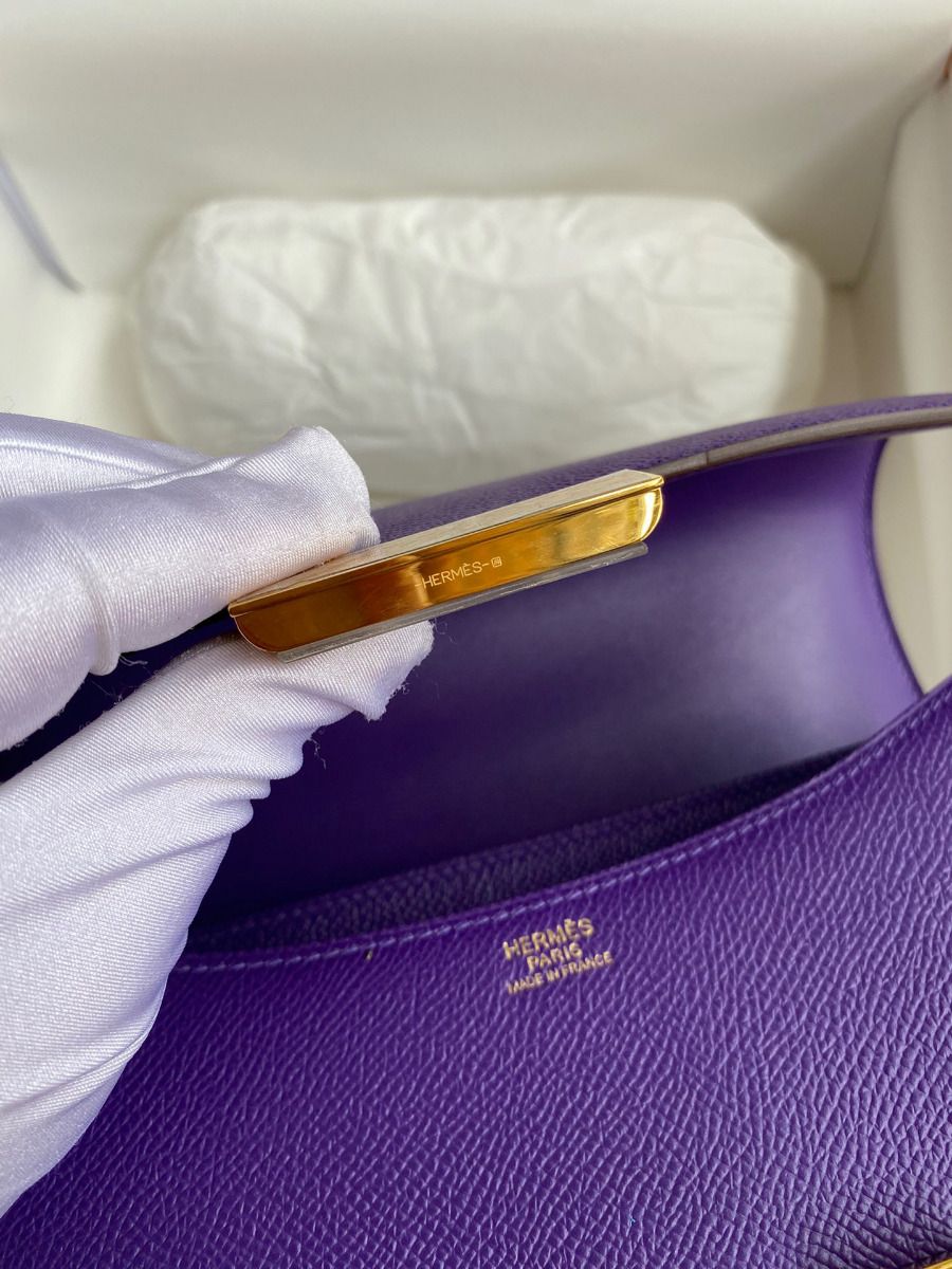 Hermes Constance 24 Handmade Bag In Crocus Epsom Calfskin - Image 10