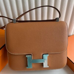 Hermes Constance 24 Handmade Bag in Gold Epsom Calfskin