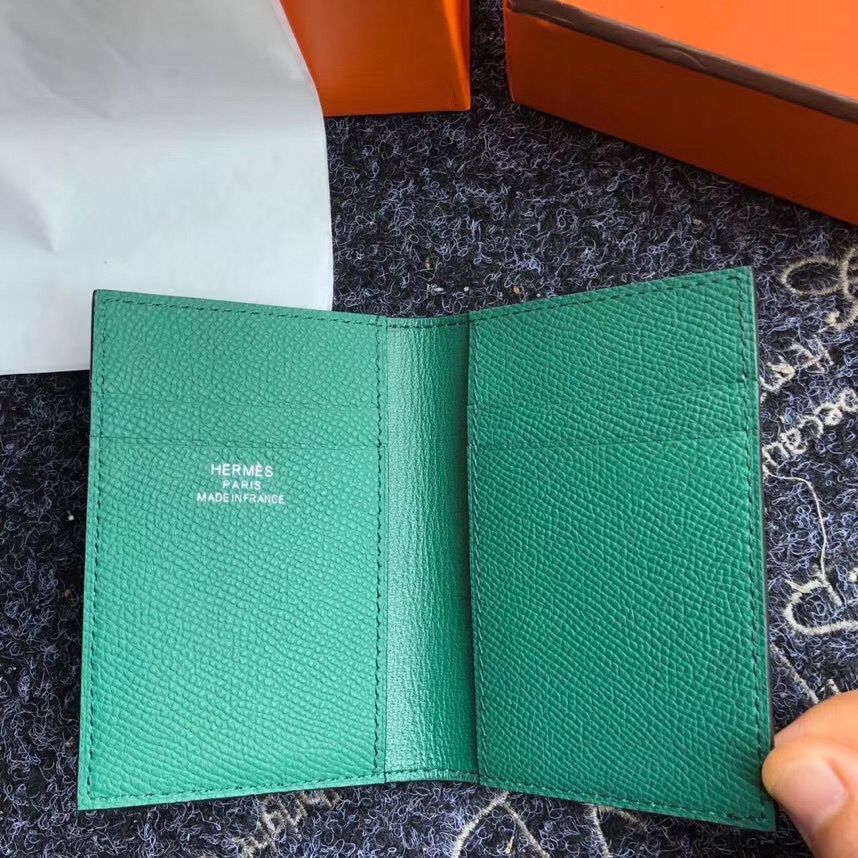 Hermes MC² Euclide Card Holder In Green Epsom Leather - Image 3