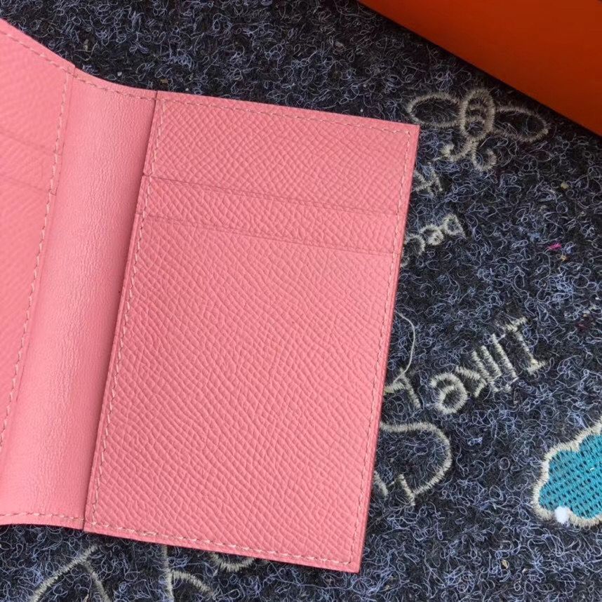 Hermes MC² Euclide Card Holder In Pink Epsom Leather - Image 4