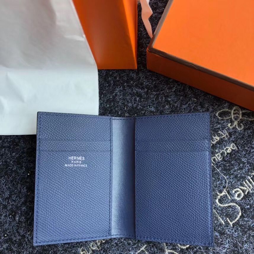 Hermes MC² Euclide Card Holder In Sapphire Epsom Leather - Image 3