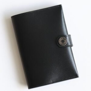 Hermes R.M.S Passport Holder in Black Box Calfskin