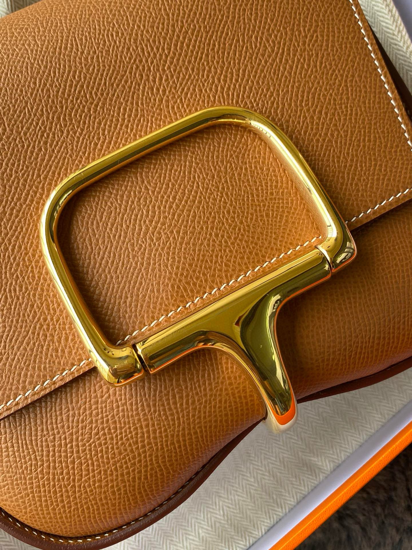 Hermes Della Cavalleria II Mini Bag in Gold Epsom Calfskin - Image 8