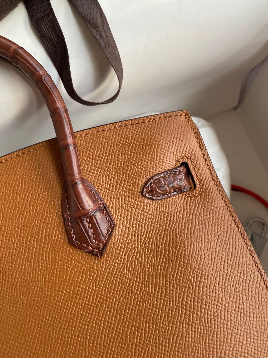 Hermes Brown Sac Faubourg Birkin 20 Sellier Limited Edition Bag - Image 5