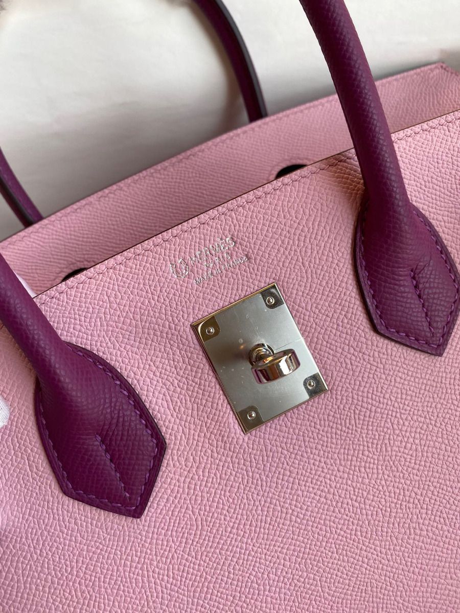 Hermes HSS Birkin 30 Bicolor Bag in Mauve Sylvestre and Anemone Epsom Calfskin - Image 8
