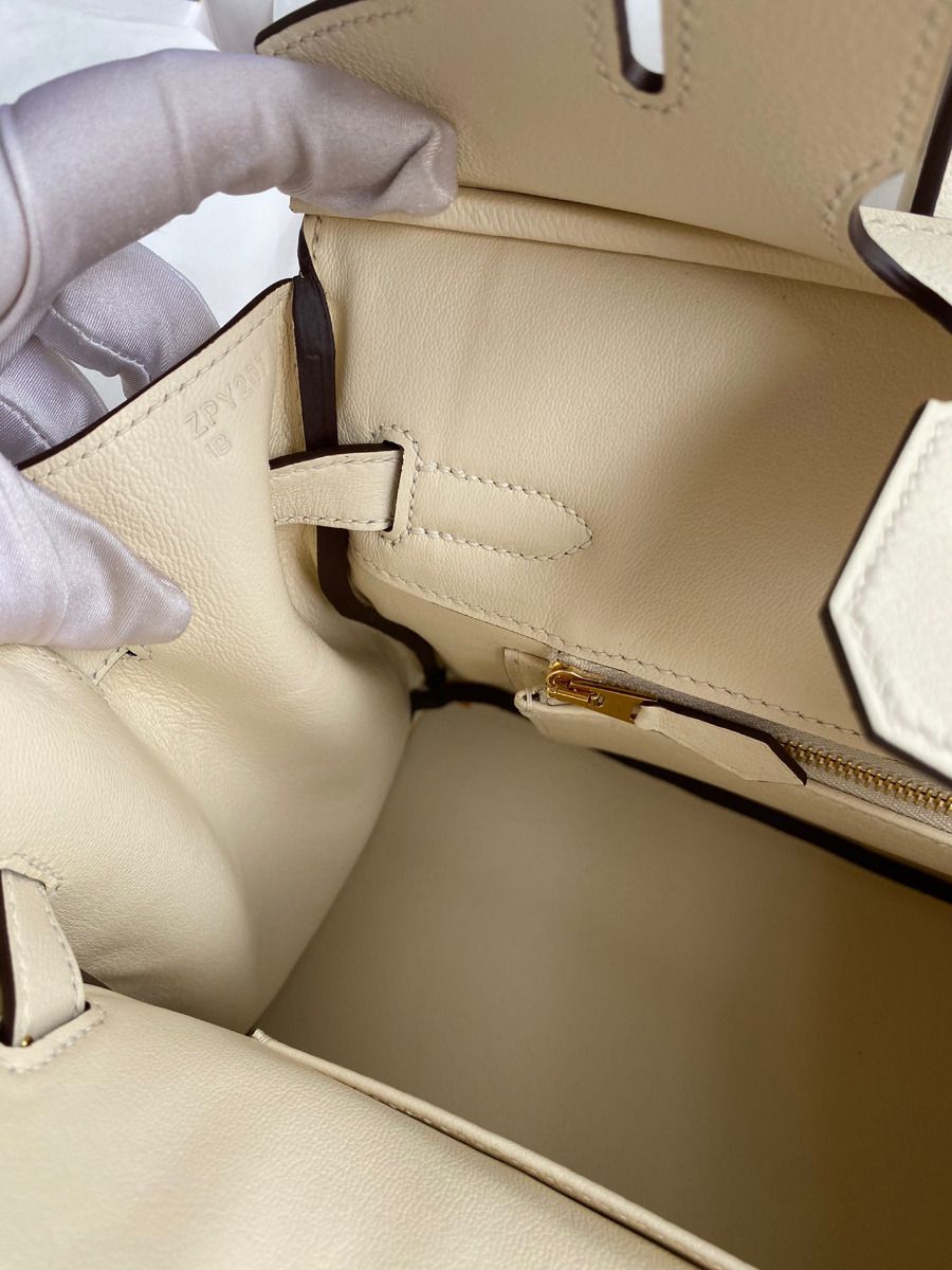 Hermes Birkin 30 Retourne Handmade Bag In Nata Swift Leather - Image 10