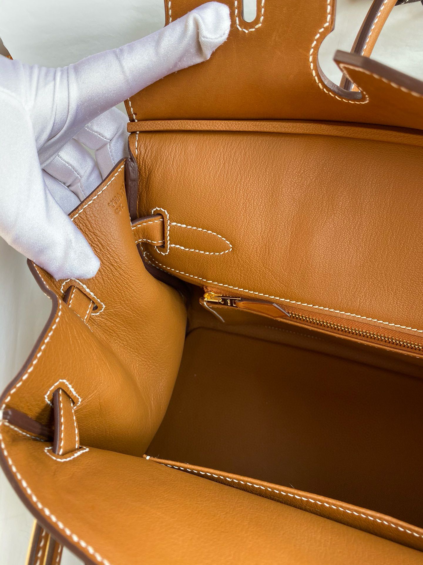 Hermes Birkin 30 Handmade Bag in Toile & Barenia Calfskin - Image 9