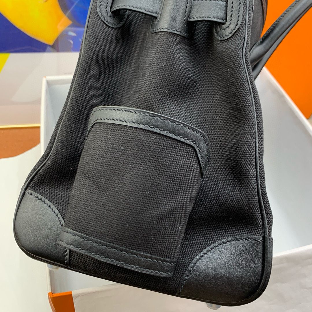 Hermes Cargo Birkin 35cm Limited-edition Bag in Black Canvas - Image 12