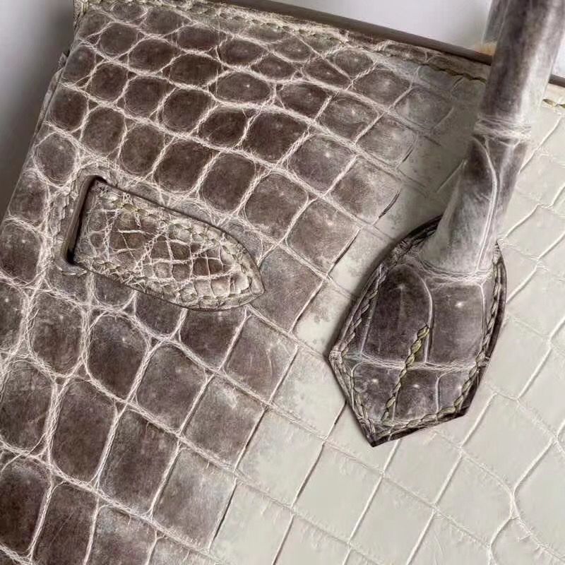 Hermes Diamond Birkin 30cm In Himalaya Niloticus Crocodile Skin - Image 6