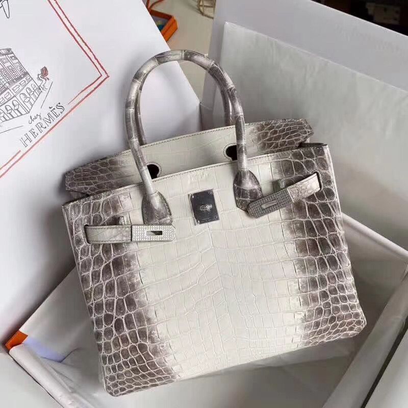 Hermes Diamond Birkin 30cm In Himalaya Niloticus Crocodile Skin - Image 10