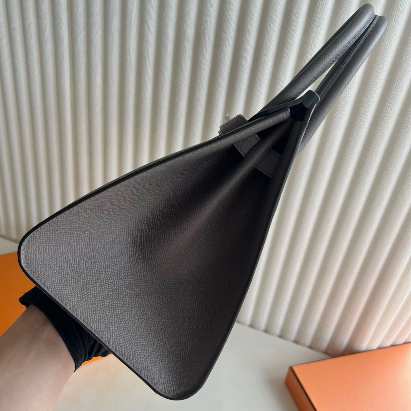 Hermes Birkin 30 Sellier Handmade Bag in Etain Epsom Calfskin - Image 5