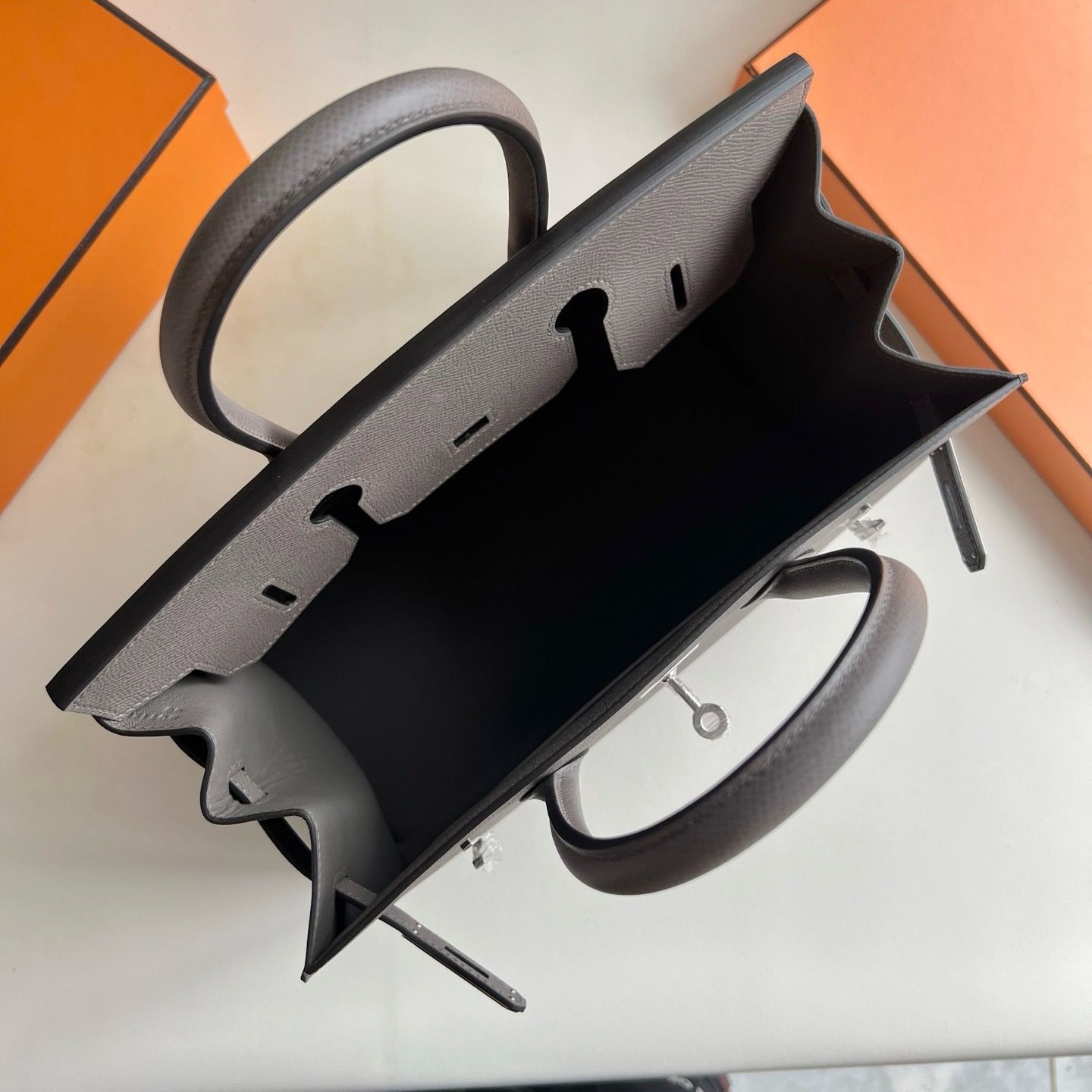 Hermes Birkin 30 Sellier Handmade Bag in Etain Epsom Calfskin - Image 8