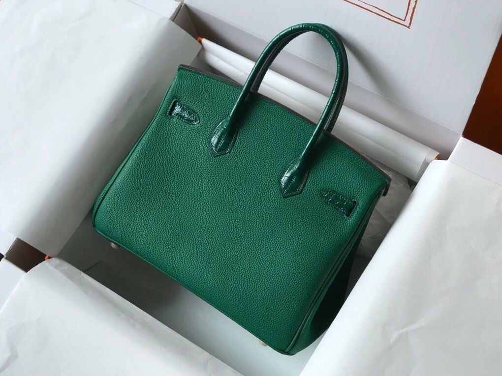Hermes Touch Birkin 30cm Limited Edition Green Bag - Image 4