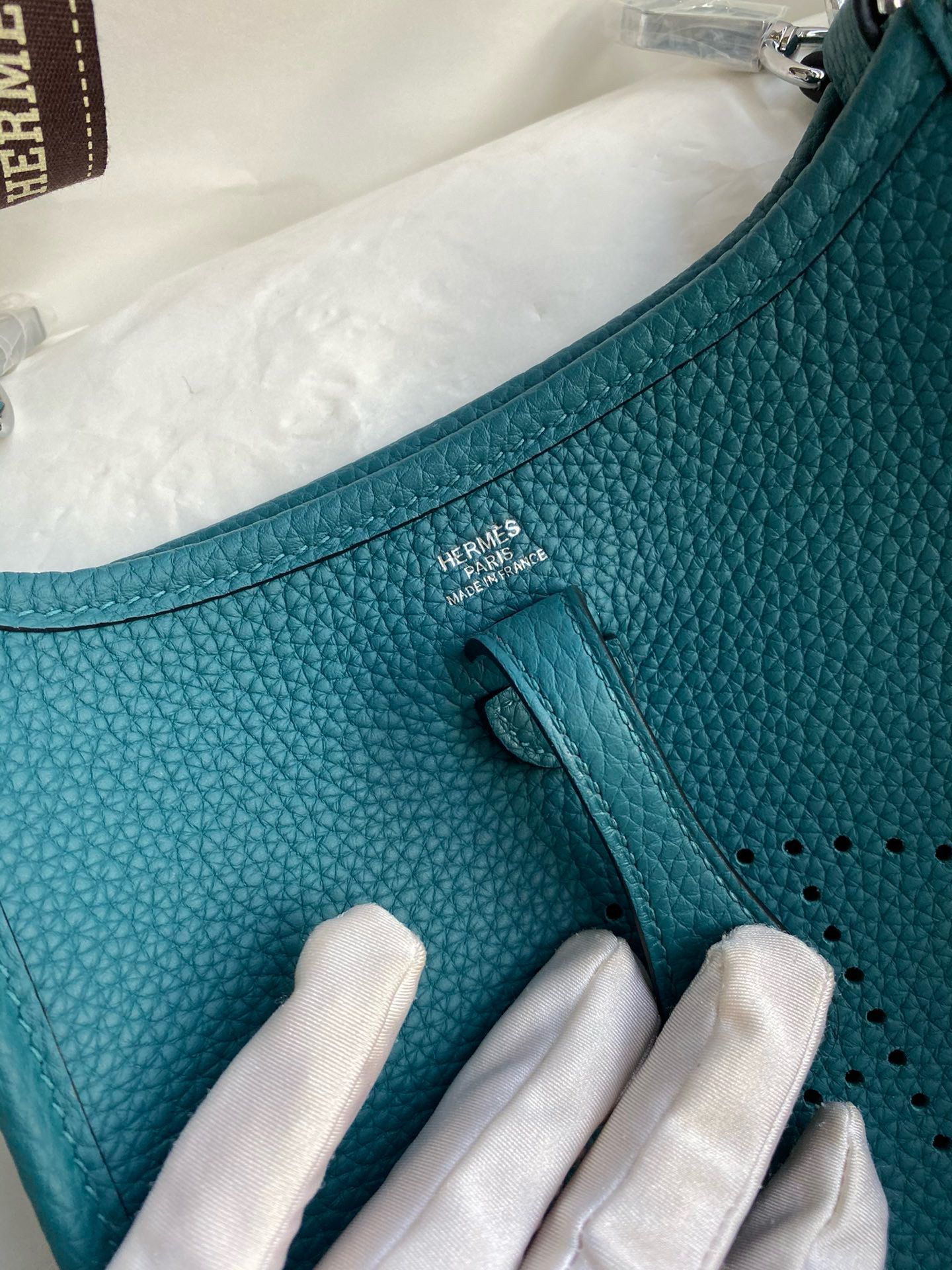 Hermes Evelyne Mini Handmade Bag in Colvert Clemence Leather - Image 6