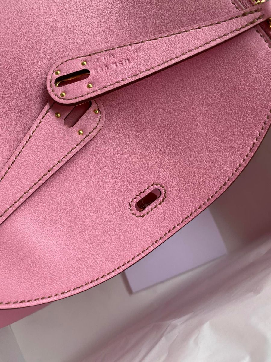 Hermes Lindy 26 Handmade Bag In Rose Confetti Swift Calfskin - Image 7